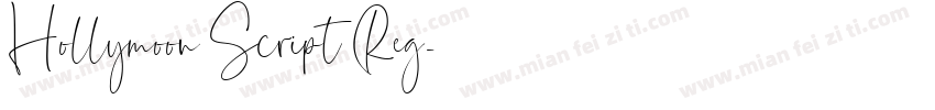 Hollymoon Script Reg字体转换